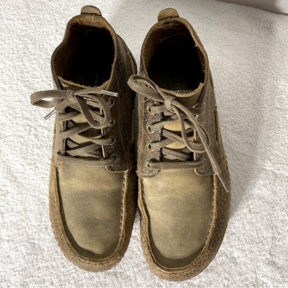 Ariat Brown Distressed Leather Lace Up Chukka Boots Ankle Boots 8EE/41W - Picture 3 of 12